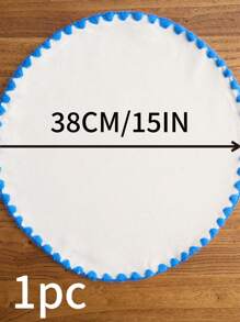 1/4/6/12 piezas Manteles individuales redondos con bordado de conchas marinas azules, decoración para el hogar y la cocina, manteles de mesa de comedor antideslizantes para tazas, vasos y platos para decoración de fiestas, cumpleaños y banquetes