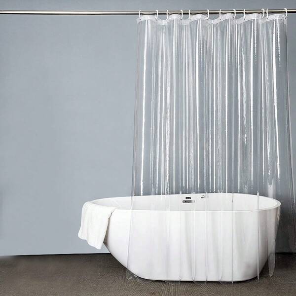 Transparent Shower Curtain, 12 Mil Thick Waterproof Mildew Proof Bathroom Partition Curtain, Showerroom, Bath Tub, Air Conditioner Divider Curtain, Oil-Proof Water Blocking Door Curtain