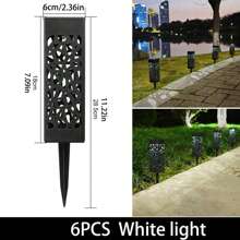 6pcs Solar Powered Outdoor Lighting, Solar Decorative Path Lights, Garden & Lawn Lamps, Outdoor Waterproof Solar LED Landscape & Garden Lighting