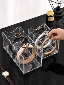 1pc Multi-Size Transparent Belt/Chain/Necktie/Headband Organizer Box, Detachable Assembly, Suitable For Daily Wardrobe Storage, Dresser Drawer, Jewelry And Accessory Organization, Multi-Functional Storage Box - Multicolor - View 13
