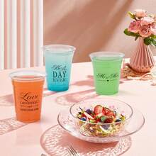 150 Pack Wedding Disposable Cups 12 Oz Wedding Reception Plastic Drinking Cups Mr And Mrs Cups For Wedding Bridal Shower Decorations (Not For Hot Drinks) - 1 - Xem 5