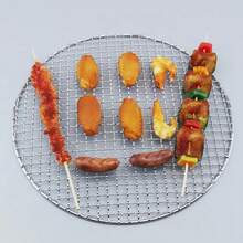 Round Air Fryer Rack Stackable Stainless Steel Grid Grill BBQ Net With Foot Cooling Rack Steam Baking Rack For Home Kitchen Oven Steamer Cooker