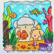 Cozy Cuties | Puzzle & Stress Relief | Adult Coloring Book.Including 48 Pages Of Little Animals Observing Marine Life, Drawing At Home And Other Relaxing Scenes.The Patterns Are Exquisite And The Lines Are Clear.Perfect For Wedding Season | Graduat,Back To School.School Supplies