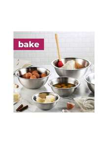 Stainless Steel Mixing Bowls (Set Of 6) Stainless Steel Mixing Bowl Set - Easy To Clean, Nesting Bowls For Space Saving Storage, Great For Cooking, Baking, Prepping - Silver 6-piece Set - View 5