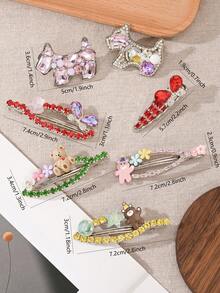 新款甜美简约多巴胺发夹，可爱鸭嘴设计，装扮甜美头饰，甜美头饰新品，发饰，爪夹，发夹，发夹，发夹 - 彩色 - 查看 10