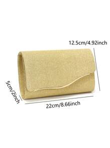 Bolso de embrague de plata para el Día de San Valentín, diseño en V con cadena metálica, con brillo y lentejuelas, bolso de fiesta para eventos, bodas y cenas, bolso de mano casual para dama