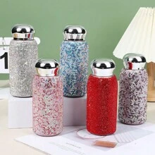1 Stück, doppelwandige vakuumisolierte Edelstahl Wasserflasche mit auslaufsicherem Deckel, geeignet für Büro, Lesen, Camping, Geschenk für Familie und Freunde, Haushaltsartikel für den Schulanfang