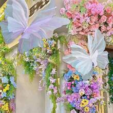 50cm大号蝴蝶形摆件 蝴蝶摆件 手工工艺 丝蝴蝶摆件 生日摆件 节庆摆件 婚礼摆件 精美装饰品 - 彩色 - 查看 5