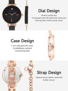 Anne Klein Women's Diamond Bangle Quartz Watch With Bracelet Set Glossy Black Dial Bracelet Watch For Female Luxury Ladies Gift Watch,AK/3620BKST - Black - View 3