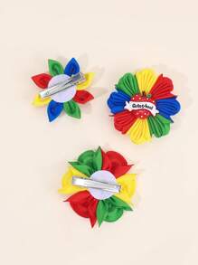 2 piezas/6 piezas Horquillas con forma de flor lindas para la temporada de vuelta al colegio, accesorios para el cabello como regalo para niñas que van al colegio