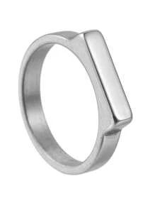 1 Pc Stainless Steel Snake Retangle Rings For Men Women Minimalist 5MM Wide Finger Rings Wedding Couple Jewelry Gift Hot