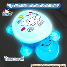 Sanrio 1pc Sanrio Series Glow-In-The-Dark Giant Turtle - Cute Character-Themed Decorations With Detachable Shell, Absorbs Sunlight To Glow, Perfect For Collectors!