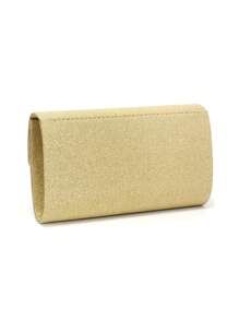 Bolso de embrague de plata para el Día de San Valentín, diseño en V con cadena metálica, con brillo y lentejuelas, bolso de fiesta para eventos, bodas y cenas, bolso de mano casual para dama