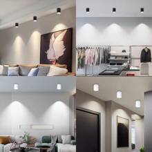 Faretti a incasso ad alta luminosità di grandi dimensioni, forma quadrata/rotonda, attacco lampadina E27 sostituibile, alloggiamento in metallo, tensione AC 85-265V, adatto per uso domestico, living, negozi, supermercati, centri commerciali, ristoranti, caffè, bar, gallerie, lobby, scale, camera da letto, cucina, soffitto, parete