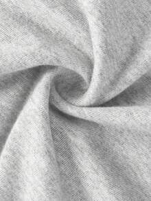 Made In Japan, Spring/Summer Cotton, Round Neck, Loose Fit, Versatile, Simple, English Print Short-Sleeve T-Shirt - 淺灰色 - 查看 5