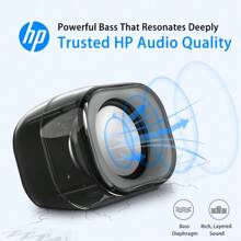 HP مكبر صوت للألعاب RGB بمنفذ USB للكمبيوتر، مكبر صوت فرعي للكمبيوتر المحمول، جهاز بث عالمي، تأثير إضاءة، جهاز كمبيوتر مكتبي، لعبة، صوت وفيديو، قطعة أثرية DHS-2111 باللون الأسود
