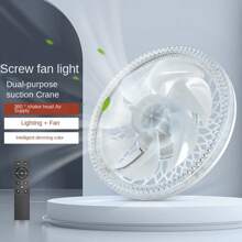 1 peça, 50 W, luz de ventilador de teto inteligente para sala de estar, controle remoto, luz de ventilador LED tricolor regulável, soquete E27, luz de ventilador de teto moderno para quarto, 30 cm-11,81 polegadas, tampa de PC de diamante de plástico ABS, luz de ventilador LED de superfície montada, adequada para sala de jantar, mesa de cozinha, fácil de instalar, AC85-265V