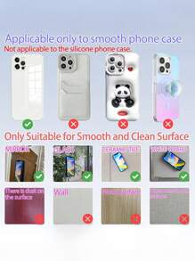 1 pièce Support de téléphone en silicone avec ventouse - support adhésif pour smartphone sans les mains, pour mur et verre
