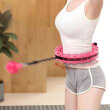 1Set 24-Segment Adjustable Smart Fitness Exercise Hoop, For Adult Weight Loss, 24 Detachable Chains, Weighted Exercise Hooping Rings With Massage Function, Battery-Free, Suitable For Women And Beginners, Gym