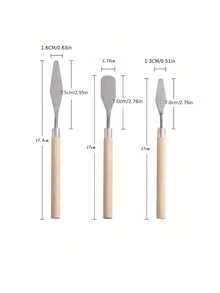 3/7pcs Stainless Steel Oil Painting Knives Artist Crafts Spatula Palette Knife Oil Painting Mixing Knife Scraper Multifu Art Tools - one-size - View 13
