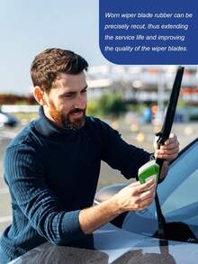 通用汽车雨刮片维修工具套装 - 包括雨刮片切割器、橡胶开槽工具、修剪器和修理器，可延长雨刮片寿命，易于使用，是汽车零件维修的必备汽车维护工具 - 彩色 - 查看 3