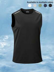 Men's Sleeveless Quick-Dry T-Shirt, Basketball Training Fitness Vest Singlet, Summer