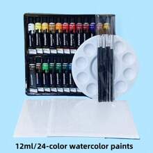 12/24/36 Farben Acrylfarben, Glas Malfarben Kunstbedarf reich an Farben und vielseitig zum Malen, 12 ml / 0,41 Unzen pro Tube, wasserbasierte Farbtube, geeignet für Leinwand, Holz und Basteleien - professionelle Künstlerbedarf, geeignet für Profis, Studenten und Erwachsene, Muss-haben für das neue Schuljahr, Einschulung, Schulmaterial