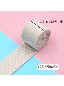 1 pieza 5M*32MM/5M*25MM Cinta de poliéster de colores, cinta portátil, cinta para mochilas, accesorios para confección de bolsas, tela DIY de decoración navideña, cinta de poliéster DIY, cinta de correa de mochila