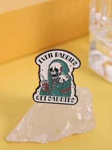 1pc I'm Fine Funny Quotation Lapel Pins Badges On Backpack Metal Enamel Pin Brooches For Fashion Jewelry Accessories Gifts
