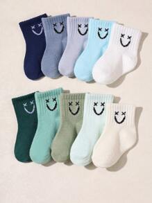 5 pares de calcetines unisex para bebé con estampado de dibujos animados