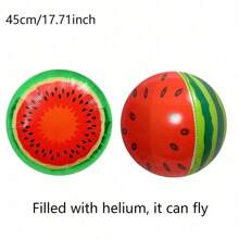 5pcs Summer Watermelon Theme Foil Balloon Set, Inflated Triangular Watermelon Can Stand, 3D Spherical Watermelon, Suitable For Summer Theme Party, Graduation Party, Birthday Party, Holiday Event Decoration