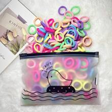 100pcs/2000pcs Cute Hair Bands, Soft & Elastic Hair Ties For Girls, Hair Accessories, Floral Confetti, Storage In Chick Bag, Gym Accessories, Hair Tie ,Hair Accessories, Ponytail Holders, Hair Elastics, Hair Rubber Bands
