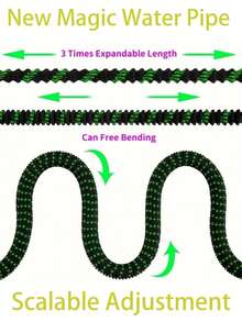Neues dreifach erweiterbarer Gartenschlauch-Set mit langem Stiel-Schaumsprühgerät, 7,6m-30,5m erweiterbarer Gartenschlauch-Set