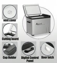 Alpicool 28/38/47 Quart Car Refrigerator, Portable Refrigerator, Camping And Road Trip Refrigerator, Mini Refrigerator Ice Maker, Camping Cooler, Quick Cooling (-4 ℉ To 68 ℉), 12/24V DC And 100-240V AC, Suitable For Cars, Trucks, Camping, RVs, Boats, Outdoor Use - 47 Quart - View 3