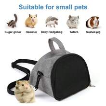 Bolsa transportadora opaca y transpirable para mascotas, ajustable para hombro/mano, adecuada para hámsteres, conejos, erizos para viajes al aire libre