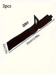 5pcs/Set Heavy Duty Black Nylon Tie Down Strap Kit, Suitable For Tools, Cables, Hoses, Ropes And Bags - Applicable For Various Devices - Industrial-Grade Hook & Loop - 50lbs/22.6kg Load Capacity - Foldable Design - Material: Nylon - Color: Black - Black - View 10