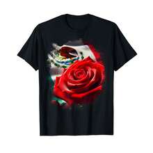 Mexico Gift Rose Tijuana Mexican Hispanic Pride Poncho T-Shirt% SY Gifts For Dad - Black - View 1