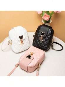 女士斜挎包时尚水钻刺绣手机收纳包2025新款女生休闲单肩包 - 彩色 - 查看 2