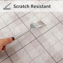 MYSKY HOME Faux Linen Table Cloth Nappe Table Rectangulaire 60x84 Inch, Boho Tablecloth Dustproof Table Cover Kitchen Party Holiday Wedding Banquet, Beige With Beige Tassels