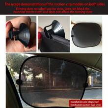 2 piezas Parasol para coche, pantalla solar lateral, aislamiento térmico, absorción de luz, cortina de ventana lateral pequeña de coche de verano, placa lateral, tela oscura