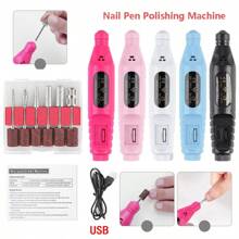 Polishing Pen, Nail Removal Portable Electric Pen, Dead Skin Removal Nail Polish Machine Tool Set, Nail Electric Polishing Machine