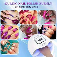 UV Nail Lamp UV Light For Gel Nails, Nail UV Lamp Gel Nail Lamp Professional Fast Curing Light UV Nail Light With 4 Timer Setting Auto Sensor, LED Smart Gel Nail UV Light For Gel Polish - SUV7 - 查看 4