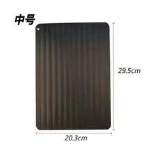 1 pieza Bandeja de descongelación rápida de aleación de aluminio Descongelación rápida de carne fría, pescado, fruta, carne, tablero de descongelación de alimentos, herramientas domésticas - Negro - Ver 9