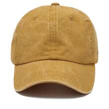 1 Stück Damen Gewaschenene einfarbige retro personalisierte Baseballkappe - Verschiedenfarbig - Übersicht 18