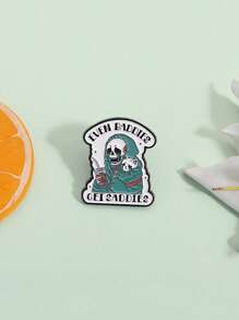 1pc I'm Fine Funny Quotation Lapel Pins Badges On Backpack Metal Enamel Pin Brooches For Fashion Jewelry Accessories Gifts