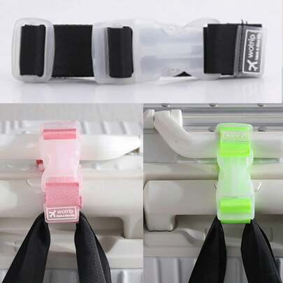 Alça de bagagem portátil e versátil para viagens - Cinto universal de fixação rápida para mochilas e malas, suporte de bagagem durável e ajustável, gancho antiderrapante , acessório de viagem leve para aeroporto, estação de trem, hotel e deslocamentos diários, fácil de encaixar, costura reforçada, nylon resistente às intempéries, compatível com a maioria das bagagens de mão, companheira de viagem ideal para o Festival da Primavera, aumenta a praticidade na hora de arrumar as malas e a organização em movimento.