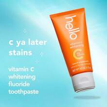 Hello Vitamin C Whitening Toothpaste With Fluoride, Whitening SLS Free Toothpaste, Up To 2 Shades Whiter Teeth, No Peroxide, Safe For Everyday Use, Natural Peppermint, 4.0 Oz - 4 Ounce (Pack Of 1) - View 2