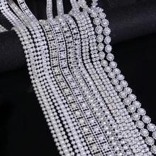3 Yards/Roll ABS Faux Pearl Rhinestone Chain, Bridal Dress Accessory, Party Decorative Chain, Elegant Bracelet & Necklace Making Faux Pearl Chain