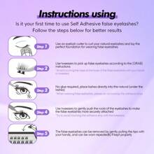 [33Pcs]GENIELASH Swallow Glue Free False Eyelash | Self-Adhesive Eyelash | No Glue Eyelash Lash