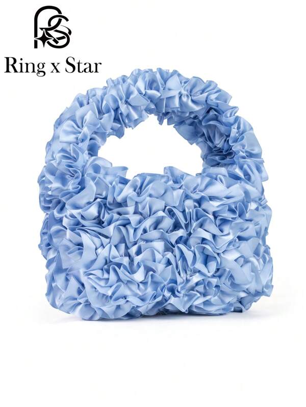 1 Stylish, Elegant, Tall, Pleated Solid Color Women's Cloud Bag With Large Capacity, Suitable For Women's Commuting And Daily Matching, It Is The Best Gift For Girls